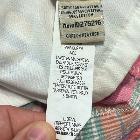 L.L.Bean Vintage Pastel Patchwork Plaid Girlhoodcore Shift Dress Sz 8 Petite - Picture 11 of 12